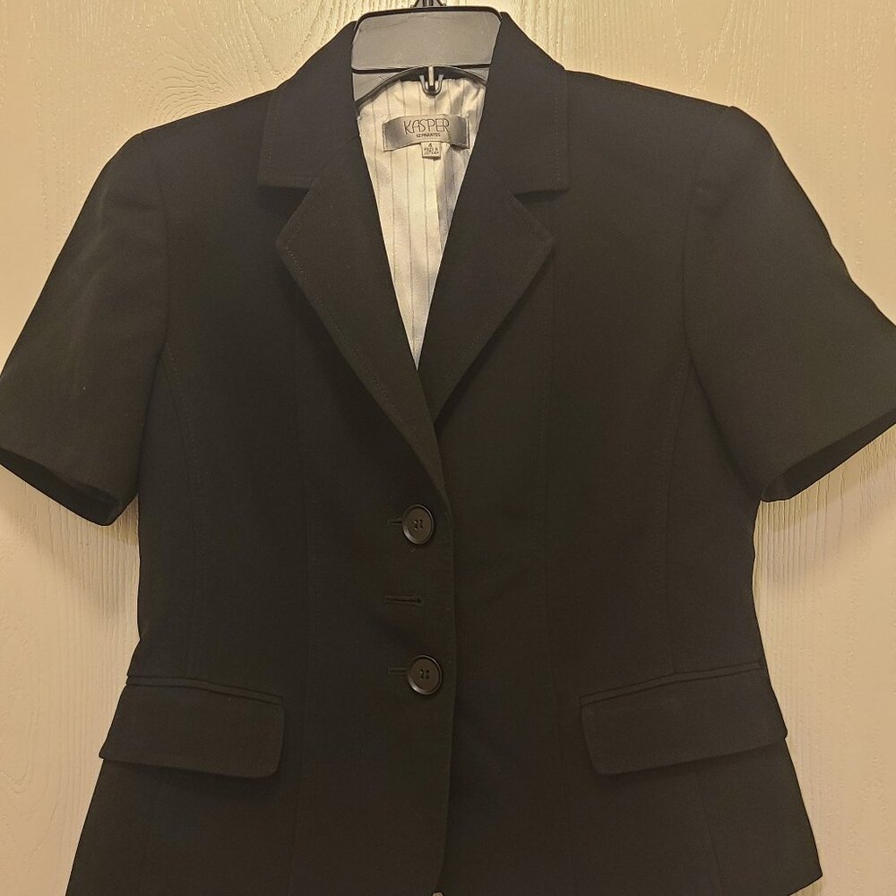 Women’s Black Kasper Short Sleeved Blazer
